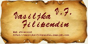 Vasiljka Filipendin vizit kartica